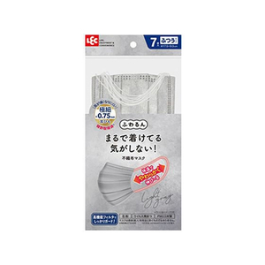 レック ふわるんNマスク ふつうサイズ ライトグレー 7枚入 FCT6879-イメージ1