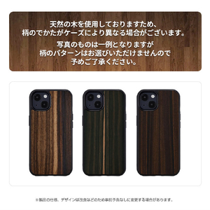 Man & Wood iPhone 16 Pro用MagSafe対応天然木ケース Ebony I27066I16PR-イメージ9