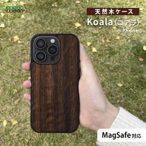 Man & Wood iPhone 16用MagSafe対応天然木ケース Koala I27067I16-イメージ2