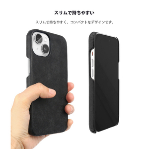 ABBI SIGNATURE iPhone 14 Pro用MARGOTイタリアンレザーバックカバー ネイビー ABS24067I14PNV-イメージ10