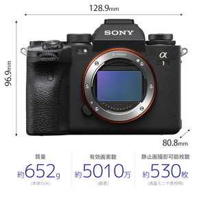 SONY デジタル一眼カメラ・ボディ α1 ブラック ILCE-1-イメージ2