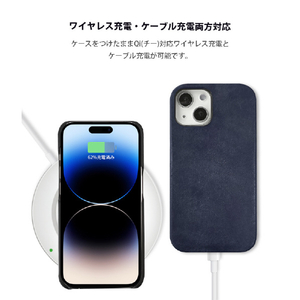 ABBI SIGNATURE iPhone 14 Pro用MARGOTイタリアンレザーバックカバー ブラウン ABS24068I14PBR-イメージ12