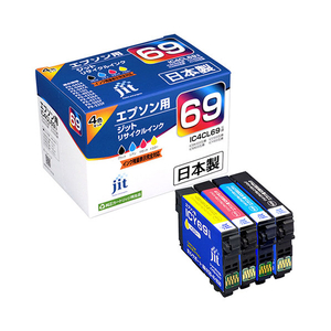 JIT エプソン(EPSON)対応 リサイクルインクカートリッジ IC4CL69 4色セット対応 BK/C/M/Y JIT-E694P-イメージ1