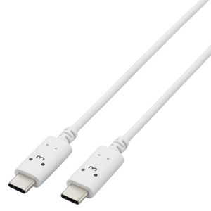 エレコム しろちゃんUSB Type-C(TM)ケーブル 1．0m しろちゃん(ホワイト×ブラック) MPA-CCF10WF-イメージ1