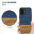 Man & Wood iPhone 16用MagSafe対応天然木ケース Denim I27071I16-イメージ3