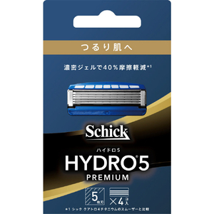 シック・ジャパン ハイドロ5 プレミアム つるり肌へ 替刃(4コ入) HPMI5-4ﾊｲﾄﾞﾛ5ﾌﾟﾚﾐｱﾑ-イメージ1