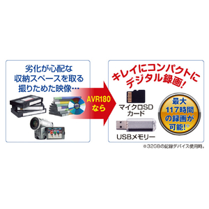 プロスペック アナログビデオレコーダー ブラック AVR180-イメージ4