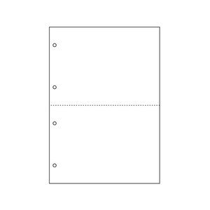 ヒサゴ プリンタ帳票A4白紙2面4穴 FC105KR-8560370-イメージ2