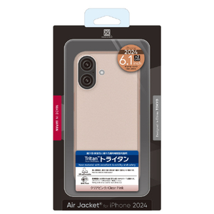 パワーサポート iPhone 16用ケース Air Jacket Clear Pink PLLK-75-イメージ1