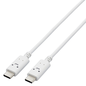 エレコム しろちゃんUSB Type-C(TM)ケーブル 2．0m しろちゃん(ホワイト×ブラック) MPA-CCF20WF-イメージ1