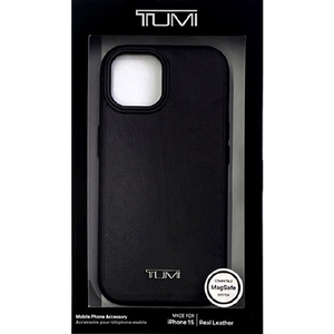 TUMI iPhone 15用本革 背面ケース BLACK TUHMP15SRBAK-イメージ1