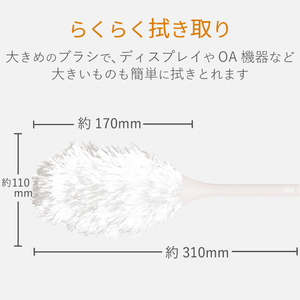 エレコム クリーニングブラシ(ノーマルタイプ) ホワイト KBR-012WH-イメージ7