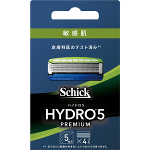 シック・ジャパン ハイドロ5 プレミアム 敏感肌 替刃(4コ入) HPM5-4SSﾊｲﾄﾞﾛ5ﾌﾟﾚﾐｱﾑ-イメージ1