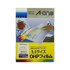 エーワン OHPフィルム(A4、10枚、インクジェット用) A-ONE.27077-イメージ1