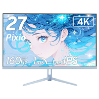 Hamee 27型ゲーミング液晶ディスプレイ Pixio パステルブルー PX27UWAVEB-PW