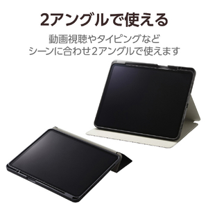 エレコム iPad Pro 13インチ(M4)用フラップケース Pencil収納 スリープ対応 ブラック TB-A24PLSABK-イメージ4