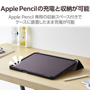 エレコム iPad Pro 13インチ(M4)用フラップケース Pencil収納 スリープ対応 ブラック TB-A24PLSABK-イメージ5