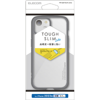 エレコム iPhone 15用TOUGH SLIM LITE フレームカラー グレー PM-A23ATSLFCGY