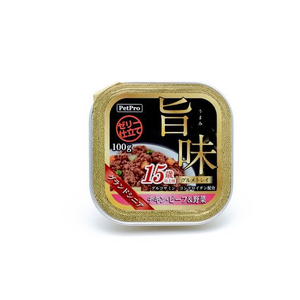 ペットプロジャパン 旨味グルメトレイ 15歳チキン・ビーフ&野菜100g FC490PK-イメージ1