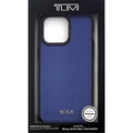 TUMI iPhone 15 Pro Max用本革 背面ケース BLUE TUHMP15XRBAV