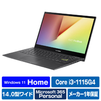 ASUS ノートパソコン ASUS Vivobook Flip 14 インディーブラック TP470EA-EC492WS/EC