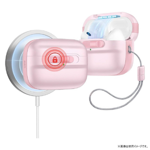 ESR AirPods Pro/AirPods Pro 2用ESR Pulse Magnetic Lock HaloLock ピンク ESR596-イメージ1