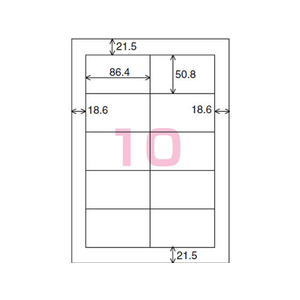コクヨ カラーLBP&PPC用 紙ラベルA4 10面500枚 F874876-LBP-F91N-イメージ2