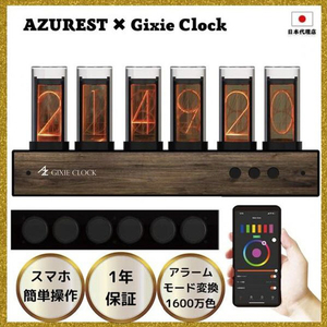 AZUREST AZUREST×GIXIE CLOCK ギクシークロック Wi-Fi ブラック M1912-015-BLK-W-イメージ7