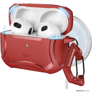 ESR AirPods Pro/AirPods Pro 2用ESR Cyber Armor HaloLock レッド ESR599-イメージ1