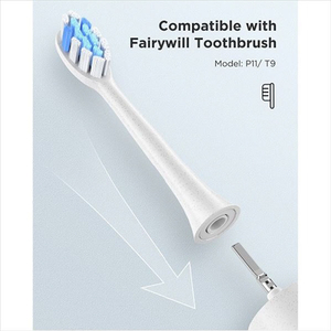 Fairywill P11/P80用替えブラシ 4本入り ホワイト FW-PW12-WHITE-イメージ3