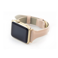 WEARPLANET Apple Watch 49/46/45/44/42mm用Slim Line 本革 エナメルバンド ティックルドピンク WP23095AWPK