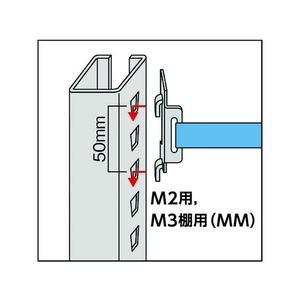 トラスコ中山 TRUSCO M3型棚用落下防止ベルト W900用 樹脂バックル FC391GS-4844670-イメージ3