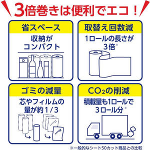 クレシア スコッティ ファイン 3倍巻きキッチンタオル 150枚 FC574SK-33235-イメージ6