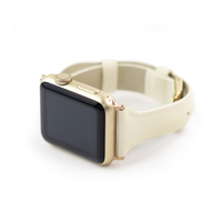 WEARPLANET Apple Watch 42/41/40/38mm用Slim Line 本革 エナメルバンド アンティークホワイト WP23099AWWH