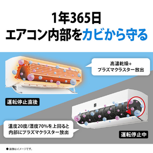 シャープ 「標準工事込み」 6畳向け 自動お掃除付き 冷暖房エアコン e angle select プラズマクラスターエアコン VE4シリーズ Vシリーズ AY22SVE4S-イメージ12