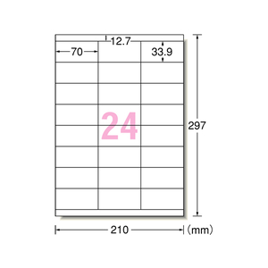 エーワン ラベルシール[下地隠せて修正] A4 24面 12シート F895301-31667-イメージ1