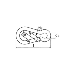 エスコ スナップフック ステンレス製 120×11mm FCY8335-EA638JP-17-イメージ2