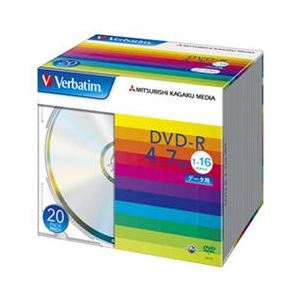 Verbatim データ用DVD-R 4．7GB 1-16倍速 20枚入り DHR47J20V1-イメージ1