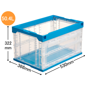 三甲 折りたたみコンテナ長側面扉付50Lタイプ(フタ無) 1個 F827425-556470-イメージ1