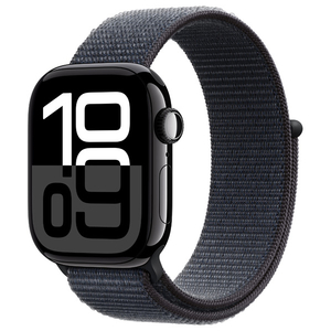 Apple Apple Watch Series 10(GPSモデル)- 42mm ジェットブラックアルミニウムケースとインクスポーツループ MWWG3J/A-イメージ1