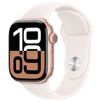 Apple Apple Watch Series 10(GPSモデル)- 42mm ローズゴールドアルミニウムケースとライトブラッシュスポーツバンド - S/M MWWH3J/A