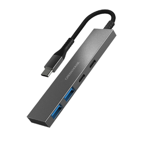 グリーンハウス USB3．1 Gen1対応 USB Type-C接続 4ポートUSBハブ シルバー GH-HB3C4A-SV-イメージ1