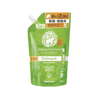 サラヤ ハッピーエレファント 野菜・食器用洗剤 オレンジ&ライム詰替500mL FCT9638