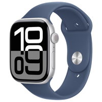 Apple Apple Watch Series 10(GPSモデル)- 46mm シルバーアルミニウムケースとデニムスポーツバンド - S/M MWWL3J/A