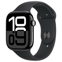 Apple Apple Watch Series 10(GPSモデル)- 46mm ジェットブラックアルミニウムケースとブラックスポーツバンド - S/M MWWP3J/A