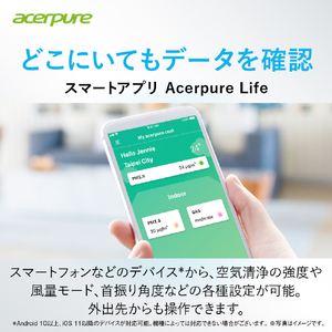 Acer 空気清浄機 Acerpure Cool ホワイト AC553-50W-イメージ6