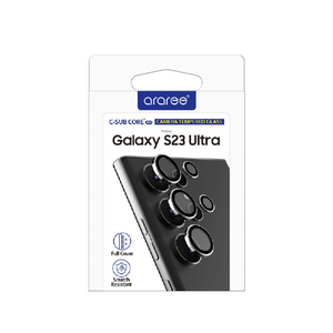 araree Galaxy S23 Ultra カメラ専用強化ガラスフィルム C-SUB CORE メタルリング AR25113S23U-イメージ7