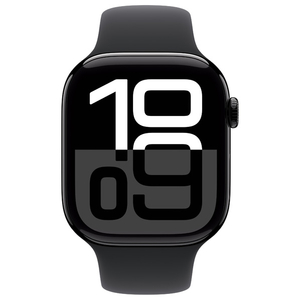 Apple Apple Watch Series 10(GPSモデル)- 46mm ジェットブラックアルミニウムケースとブラックスポーツバンド - M/L MWWQ3J/A-イメージ2