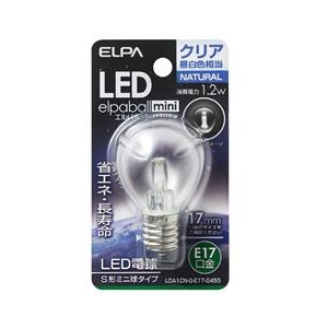 エルパ LED電球 E17口金 全光束55lm(1．2W S形ミニ球タイプ相当) クリア昼白色 1個入り elpaball mini LDA1CN-G-E17-G455-イメージ1