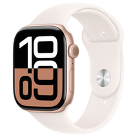 Apple Apple Watch Series 10(GPSモデル)- 46mm ローズゴールドアルミニウムケースとライトブラッシュスポーツバンド - S/M MWWT3J/A